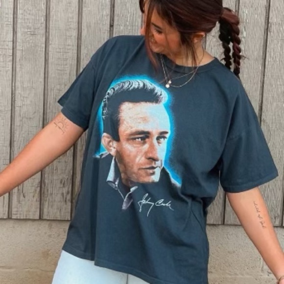 Daydreamer Tops - Daydreamer Johnny Cash Tee Shirt